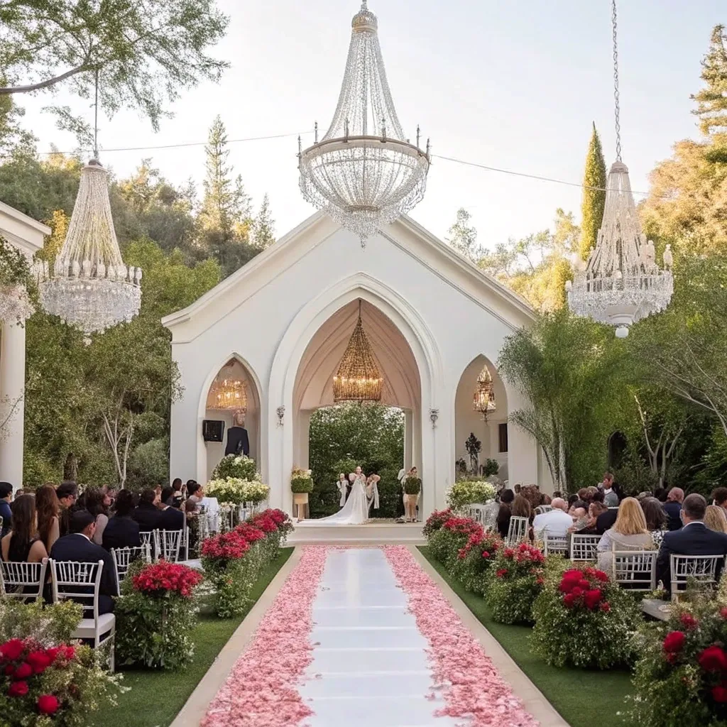Beautiful wedding venue setup